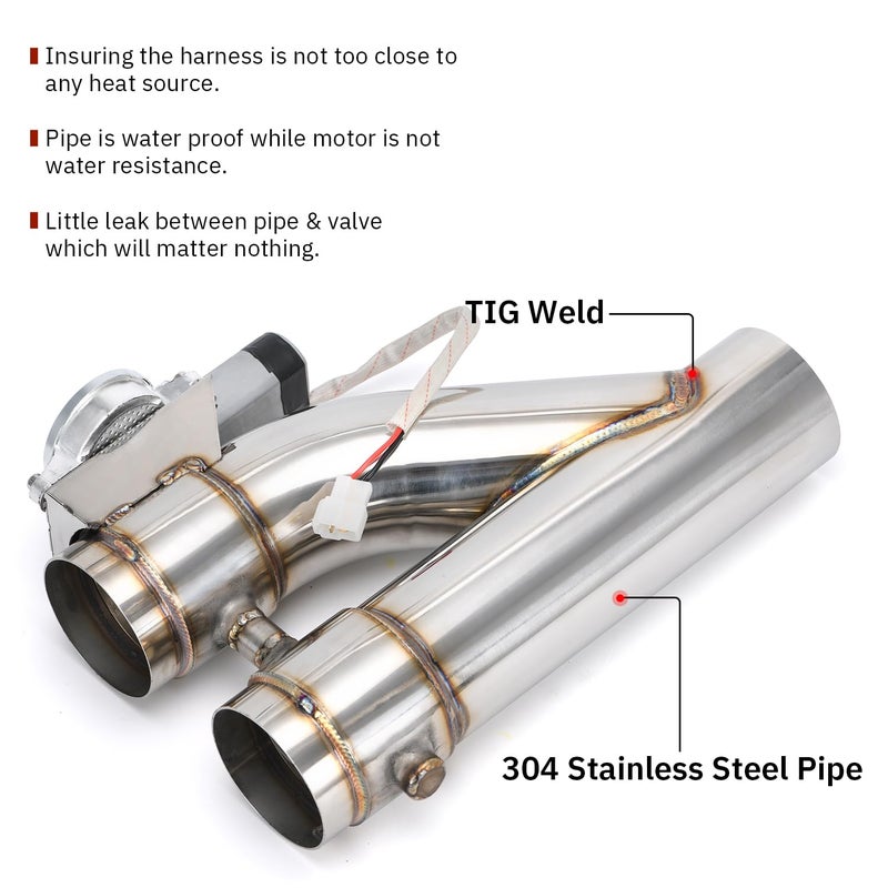 PQY Universal 3 Inch Stainless Steel Exhaust Pipe Kit - Image 2